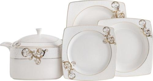 Carolıne 85 Parça Kare Bone Yemek Takımı - 5430