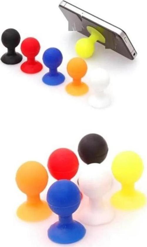 6 Adet Topuz Vantuz Askı Çok Amaçlı Renkli Vantuz Mini Squigz