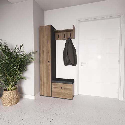 Koza  Portmanto  Antrasit Meşe  83x33x175