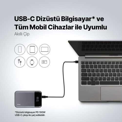 Ttec 2BB218UG Recharger Pro LCD 20.000 Mah Pd 130W Taşınabilir Hızlı Şarj Aleti/Powerbank 5