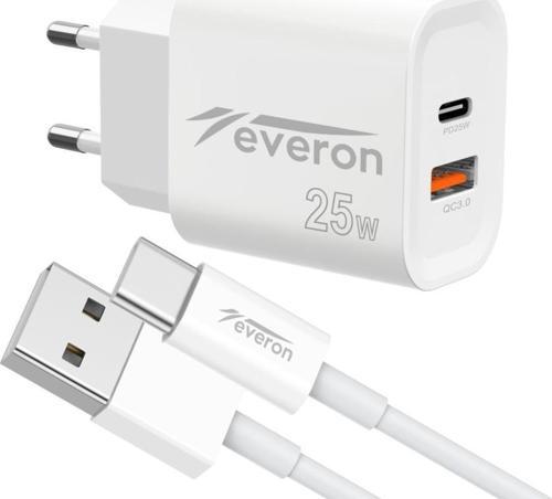 25w Usb Typec Kablolu Şarj Cihazı Evr-023-C
