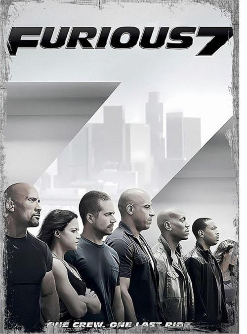 Fast And Furious Hızlı Ve Öfkeli 7 Tasarım Mdf Tablo 35Cm X50Cm