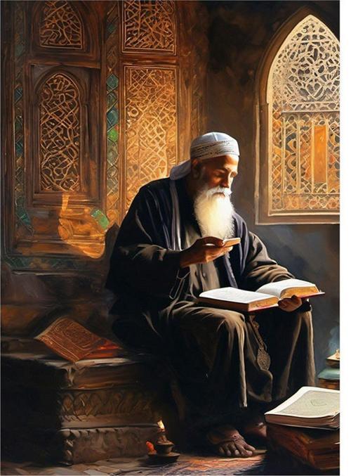 Kur'An Okuyan Adam Dekoratif Mdf Tablo 50Cmx 70Cm