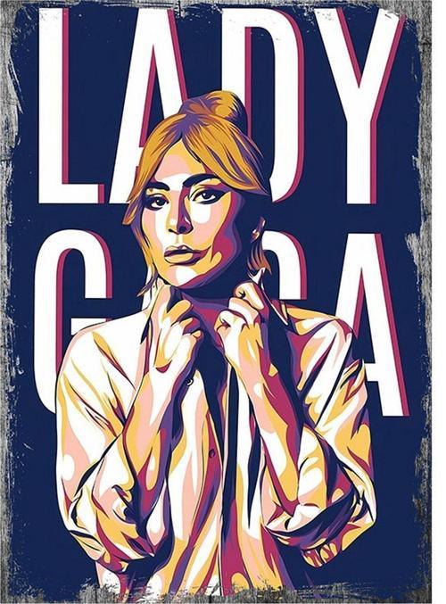Lady Gaga Tasarım Mdf Tablo 50Cmx 70Cm