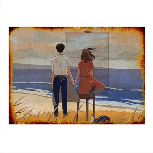 Ressamın Aşkı Modern Mdf Tablo 50Cmx 70Cm