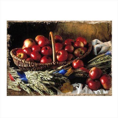 Kırmızı Elma Sepeti Hediyelik Mdf Tablo 50Cmx 70Cm