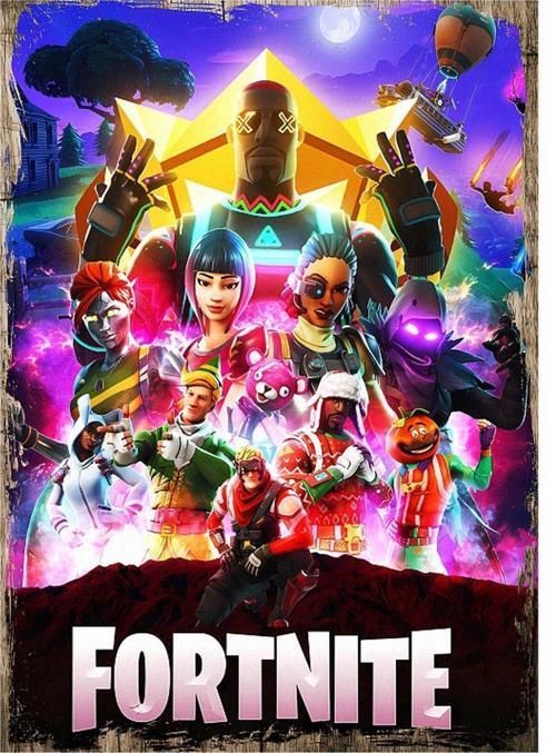 Fortnite Dekoratif Mdf Tablo 50Cmx 70Cm