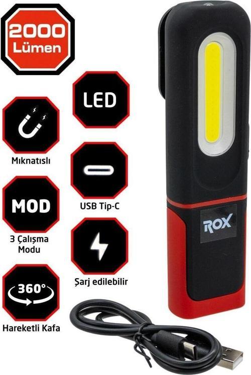 0222 Şarjlı Cep Tipi Çalışma Feneri 2000 Lümen
