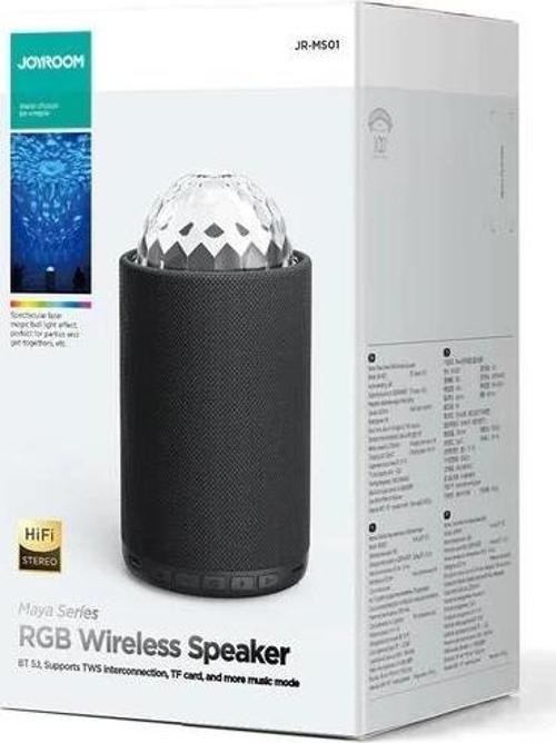 JR-MS01 Maya Seri RGB  Maya Serisi RGB Kablosuz Hoparlör-Siyah