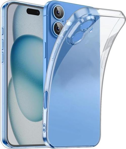 iPhone 16 Plus Kılıf Kamera Korumalı Silikon Şeffaf Arka Kapak