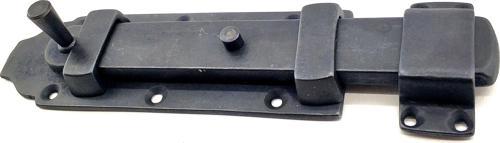 Antika Tarz Dekoratif Pirinç Yassı Kapı Sürgüsü - 55x215 mm, Oksit