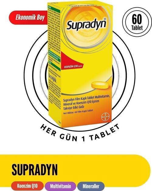 60 Film Kaplı Tablet | Koenzim Q10, Multivitamin Ve Mineral Içeren Takviye Edici Gıda