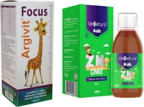 Argivit Focus Şurup 150 Ml Ve Çocuklar İçin Çinko Takviye Edici Gıda 100 Ml