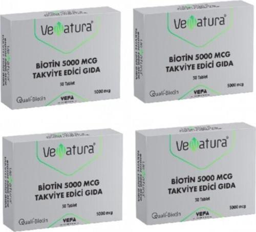 Biotin 5000 Mcg Takviye Edici Gıda 30 Tablet X4 Adet