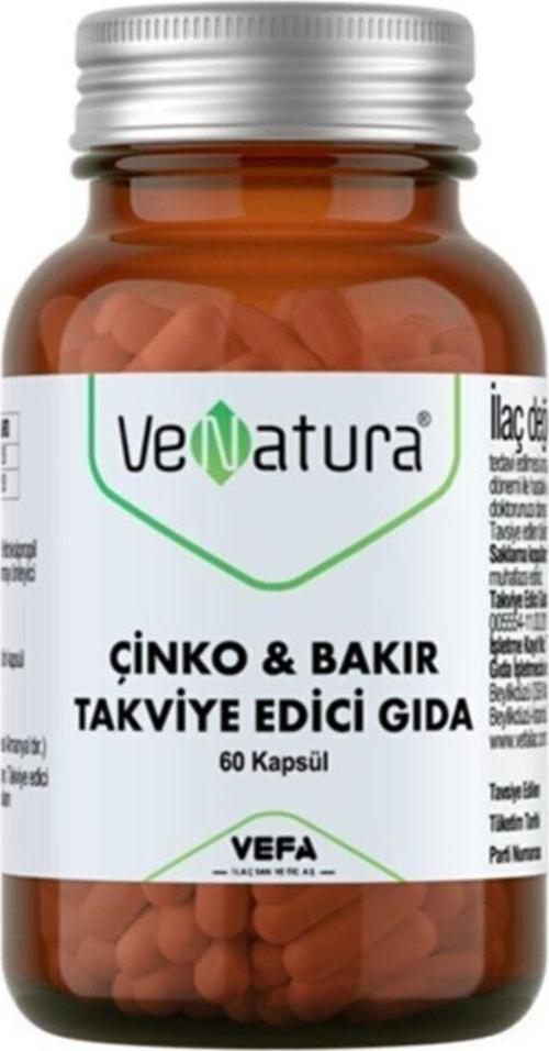 Çinko  Bakır Takviye Edici Gıda 60 Kapsül