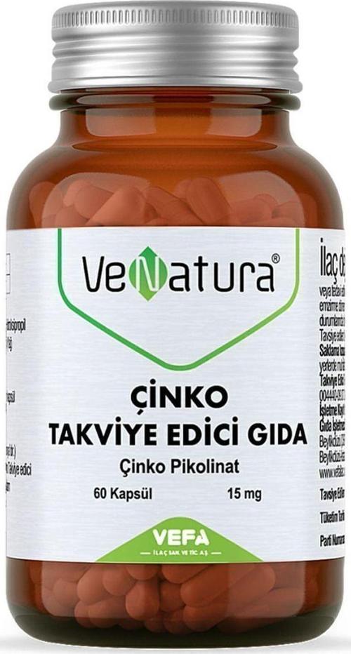 Çinko Takviye Edici Gıda 15 Mg 60 Kapsül