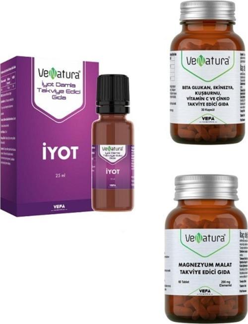 Iyot 150 Mg + Sindirim Sistemi Için Magnezyum Malat 200 Mg + Beta Glukan 300Mg