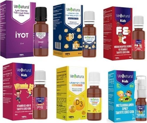 Iyot 150 Mg + Yetişkin(1000Iu) + Çocuk(400Iu) D3 + B12 5Ml+ Demir Ve C Vit. Damla + D3K2 20Ml