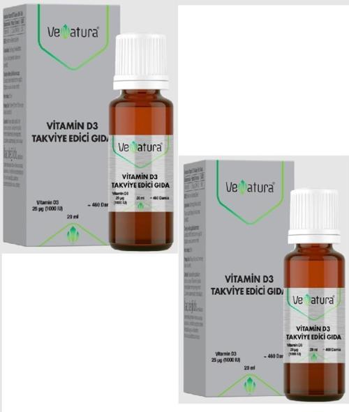 Yetişkinler Ve 11 Yaş Üstü Çocuklar Için D3 Vitamini 20 Ml Damla X2 Adet