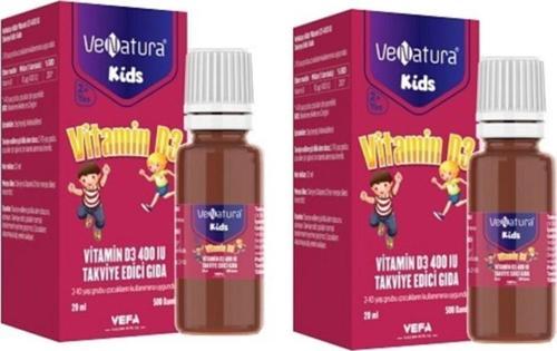 Kids Vitamin 2-10 Yaş Için D3 400 Iu Takviye Edici Gıda*2 Adet