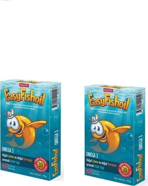 Easy Fish Oil Çiğnenebilir Çocuklara Özel Şeker Ilavesiz Aromalı 30 Tablet*3