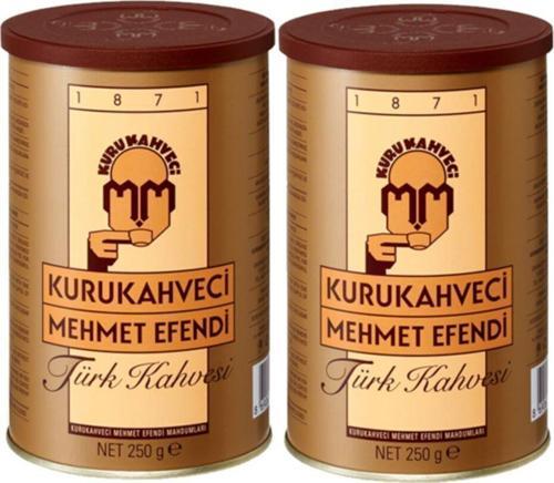 Mehmet Efendi Kuru Kahveci 250 Gr Teneke Kutu 2 'Li Eko Paket