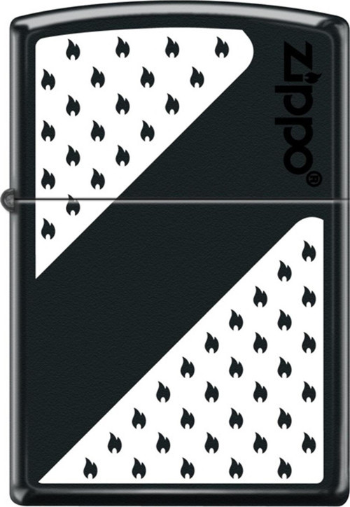 Zippo Çakmak Orijinal Siyah ve Beyaz desenli Z-CI409604-218 (218-069482)-Z239