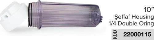 10” inch Su Arıtma Filtre Kabı Şeffaf Housing 1/4 Double Oring