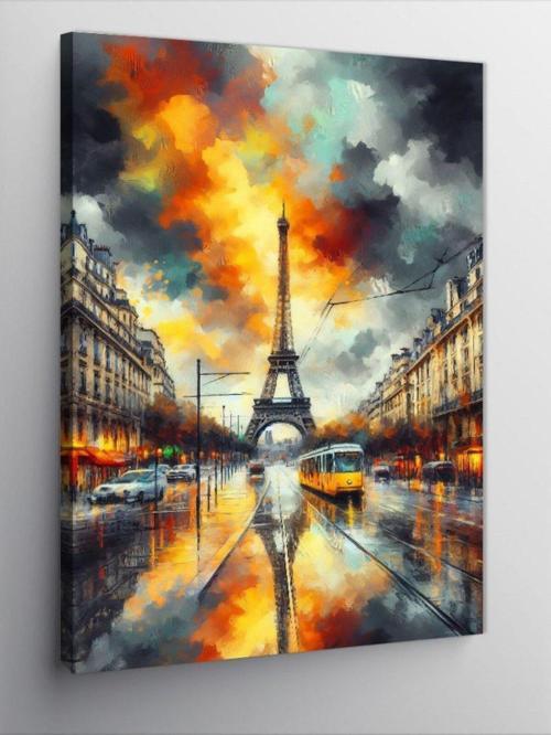 Kanvas Tablo Paris Gün Batımı