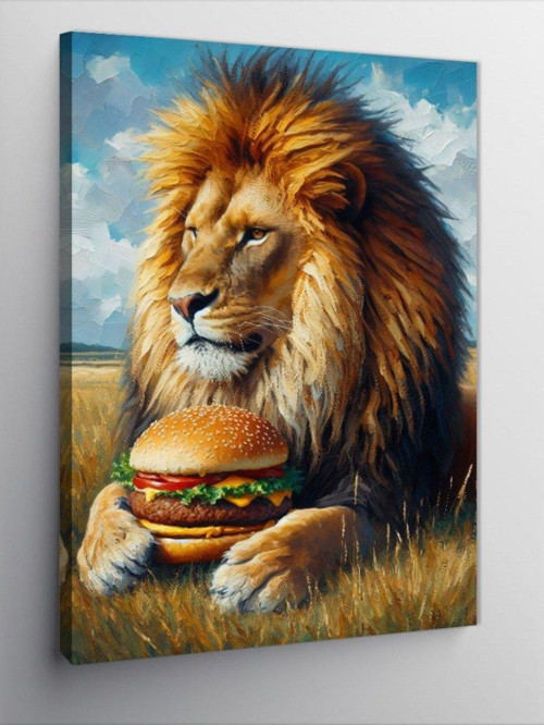 Kanvas Tablo Burger Aslan