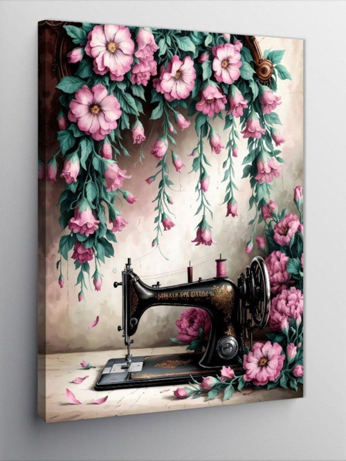 Kanvas Tablo Pembe Çiçekler