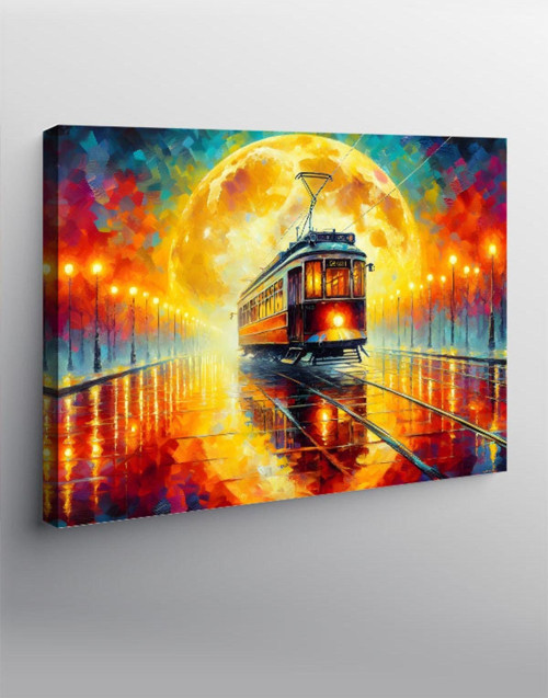 Kanvas Tablo Parlak Gece Treni