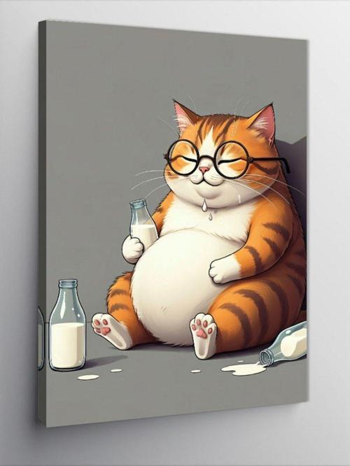 Kanvas Tablo Tembel Kedi