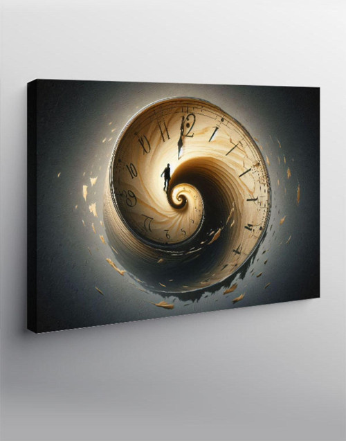 Kanvas Tablo Spiral Saat