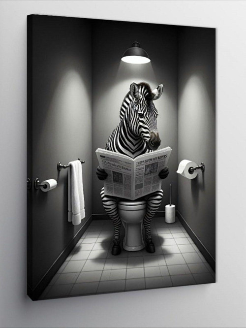 Kanvas Tablo Gazete Zebra