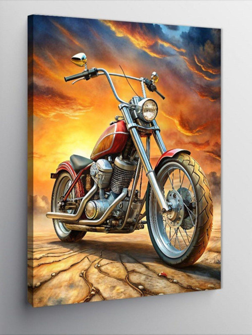 Kanvas Tablo Chopper Motor
