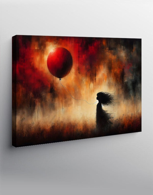 Kanvas Tablo Balon Tutan Çocuk
