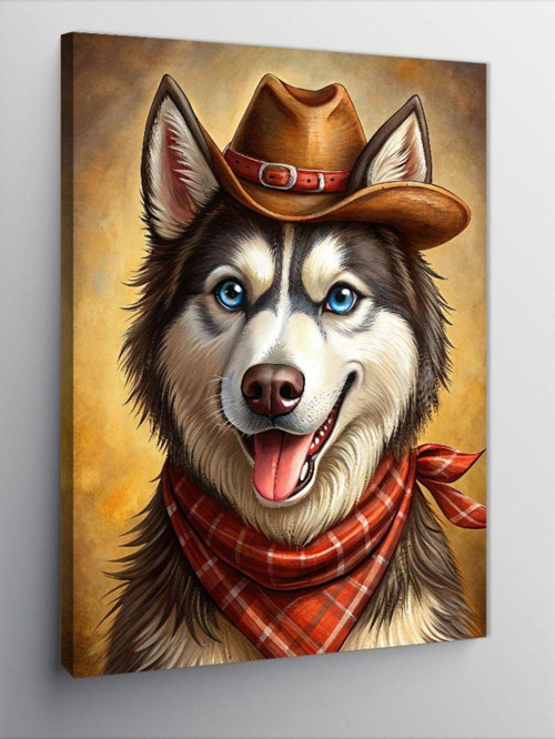 Kanvas Tablo Kovboy Köpeği