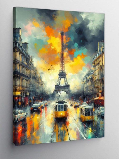 Kanvas Tablo Paris Gün Batımı