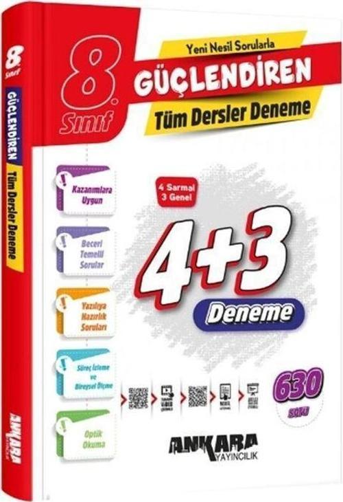 Ankara Yayıncılık 8. Sınıf Tüm Dersler Güçlendiren Denemeleri