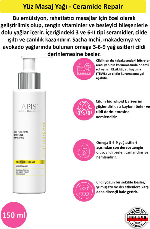 Yüz Masaj Yağı - Ceramide Repair - 150 ml