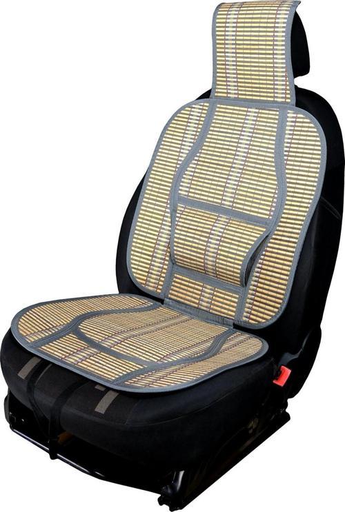 Oto Hasır Bambu Minder Ön Gri İkili Takım Bel Destekli Terletmez WF-1066