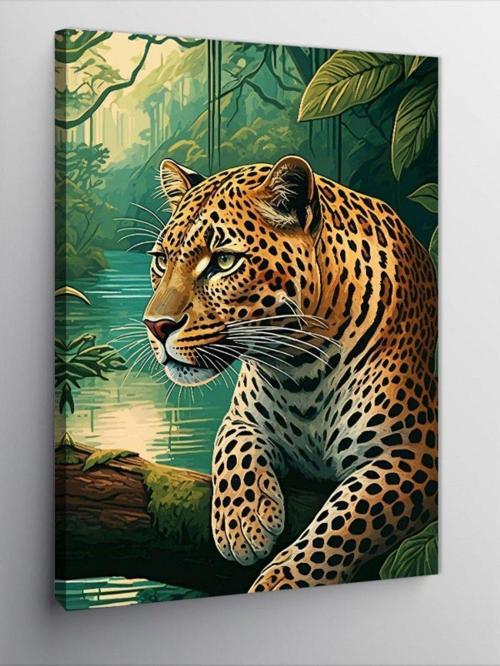 Kanvas Tablo Leopar Portresi