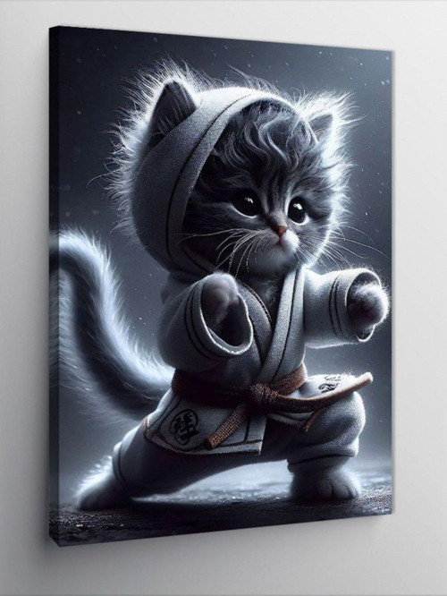 Kanvas Tablo Boksör Kedi