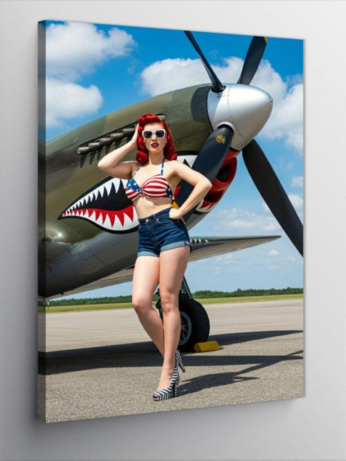 Kanvas Tablo Pin-Up Kız