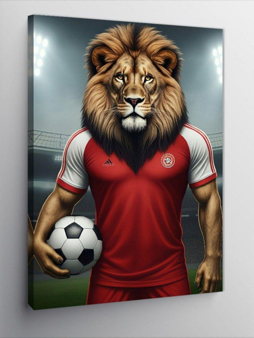 Kanvas Tablo Futbol Formalı Aslan