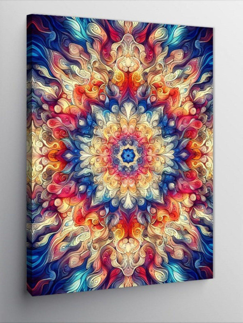 Kanvas Tablo Renkli Mandala Deseni
