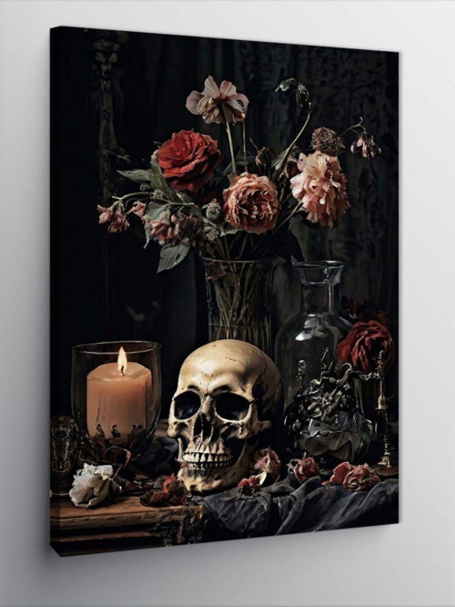 Kanvas Tablo Memento Mori Ölümü Hatırla