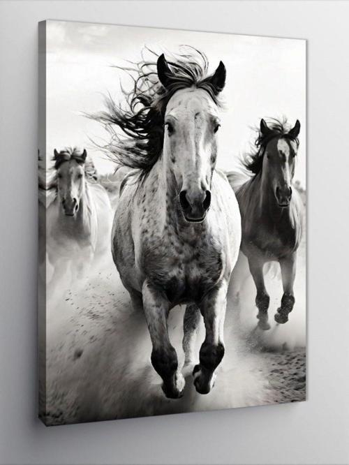 Kanvas Tablo Koşan Atlar