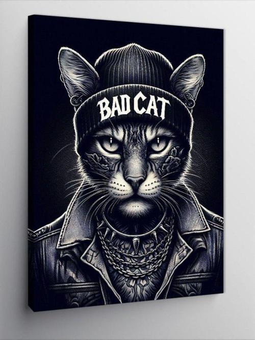 Kanvas Tablo Kötü Kedi
